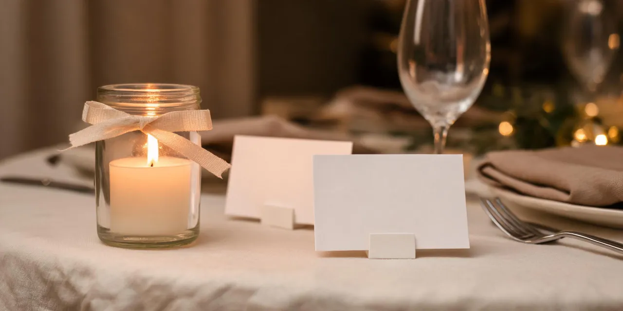 Fragrance gift on a dinner table