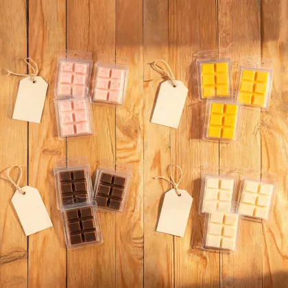 Wax melts arranged by scent family